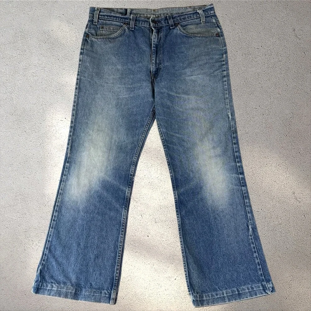 Vintage Levi's 517 Orange Tab Bootcut Jeans 20517-0217 Fits 35x27.5 USA Flare - Picture 3 of 9